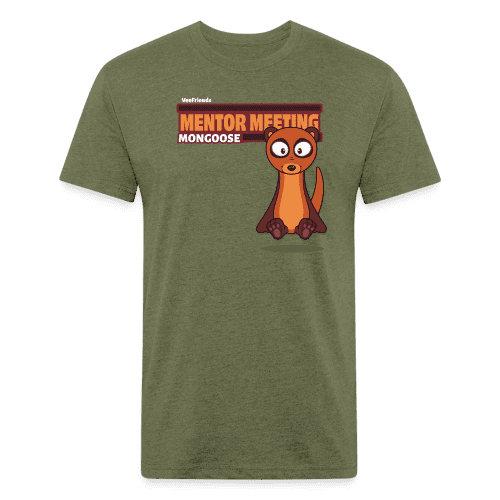 Mentor Meeting Mongoose Character Comfort Adult Tee - heather military green