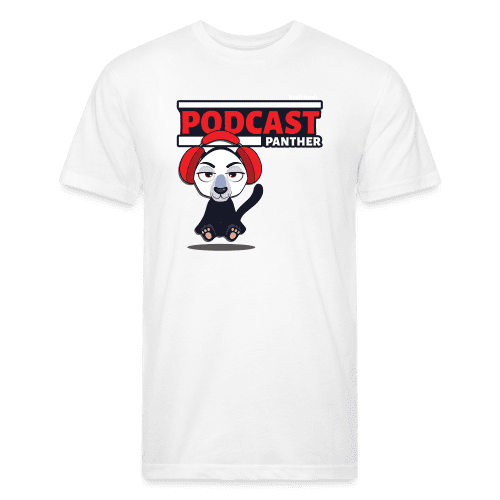 Podcast Panther Character Comfort Adult Tee - white