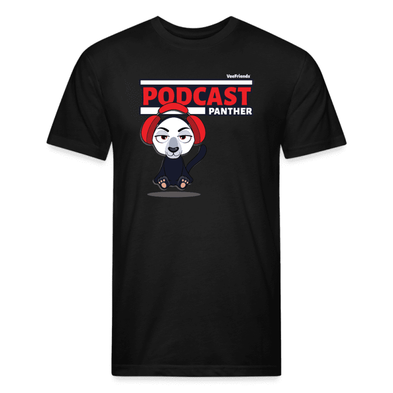 Podcast Panther Character Comfort Adult Tee - black