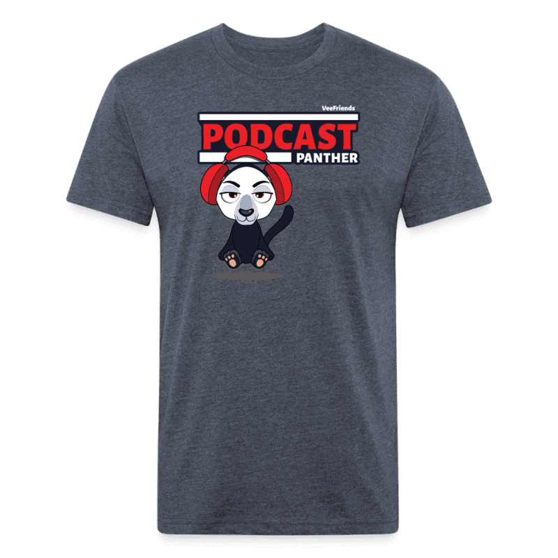 Podcast Panther Character Comfort Adult Tee - heather navy