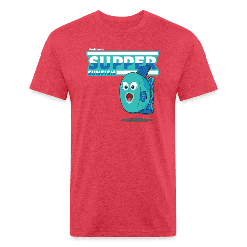 Supper Sunfish Character Comfort Adult Tee - heather red