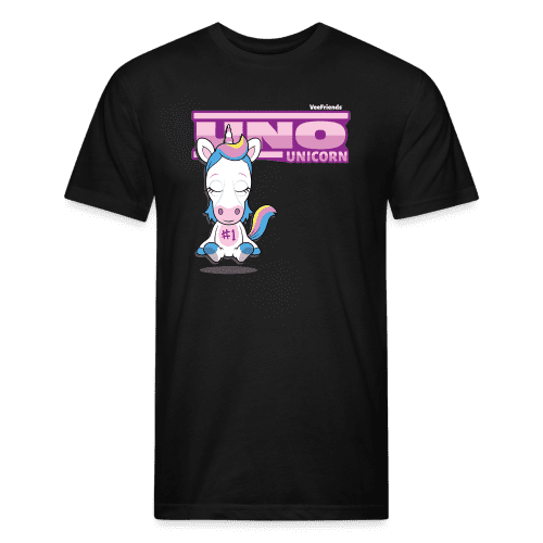 Uno Unicorn Character Comfort Adult Tee - black