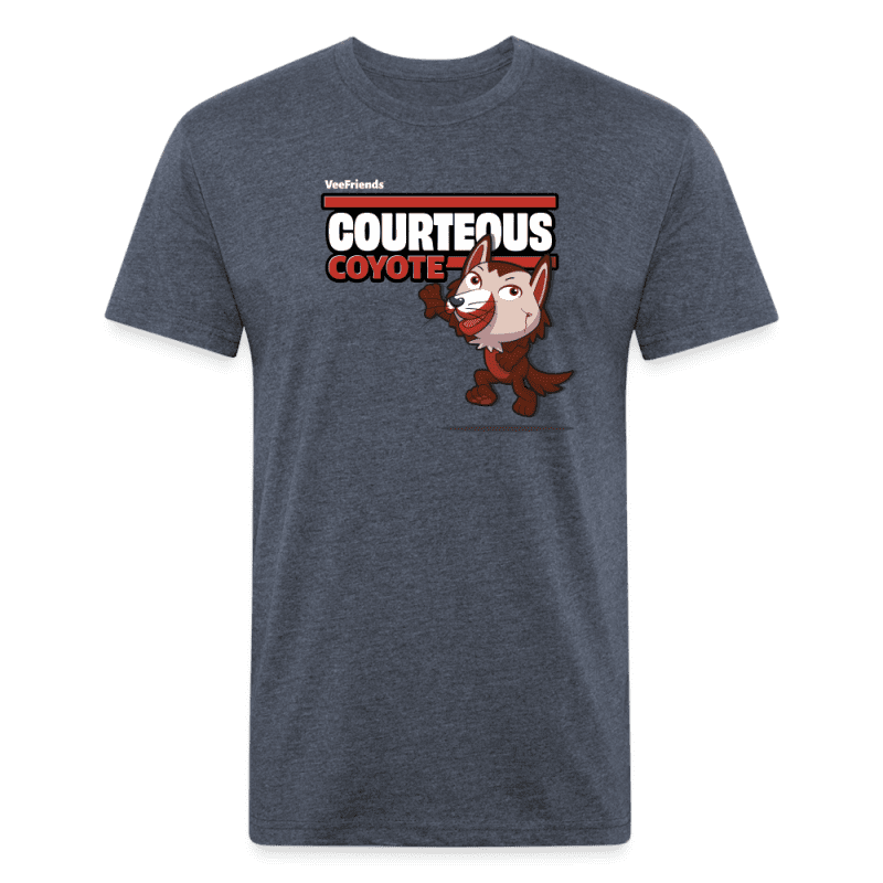 Courteous Coyote Character Comfort Adult Tee - heather navy