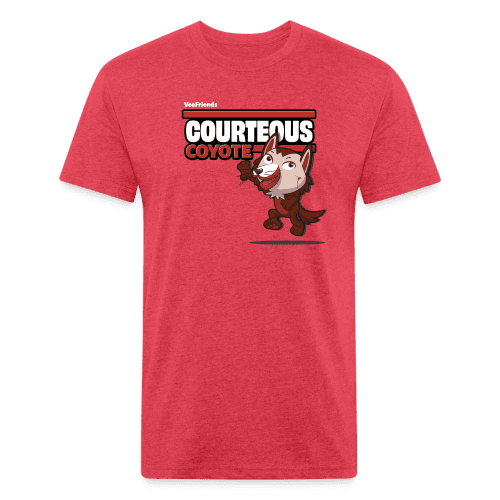 Courteous Coyote Character Comfort Adult Tee - heather red