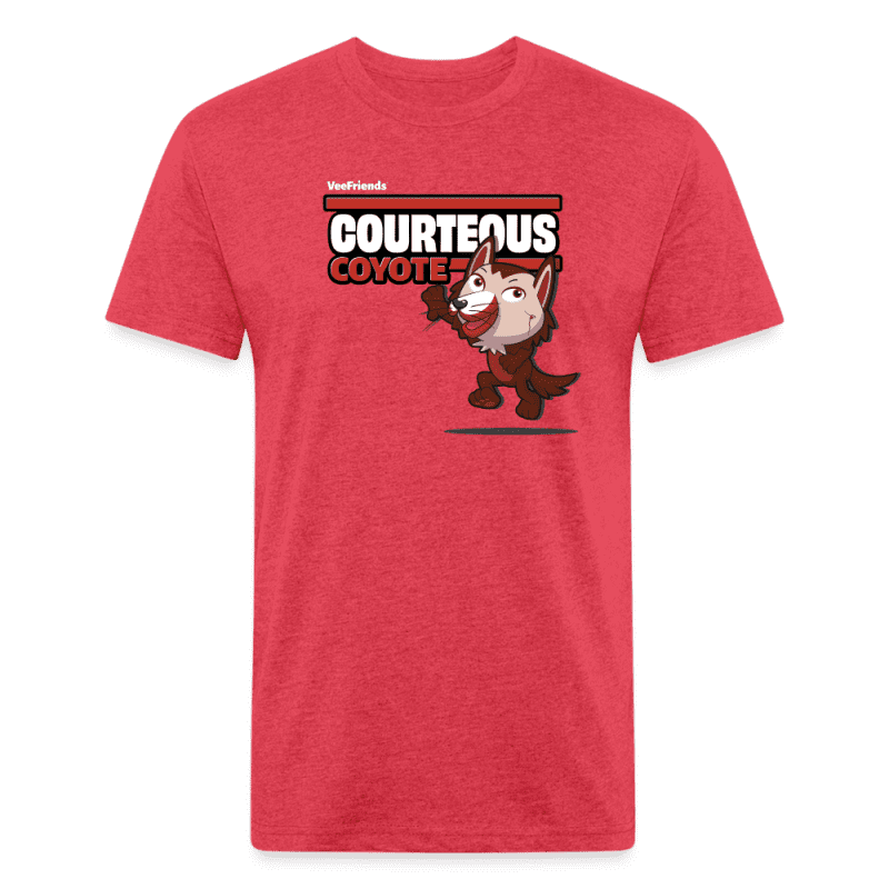 Courteous Coyote Character Comfort Adult Tee - heather red