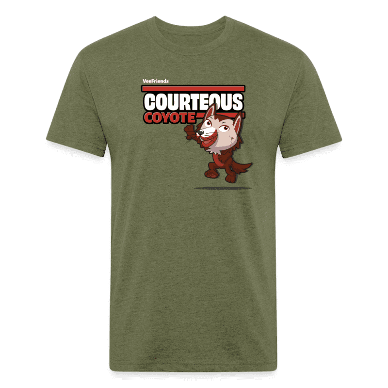 Courteous Coyote Character Comfort Adult Tee - heather military green