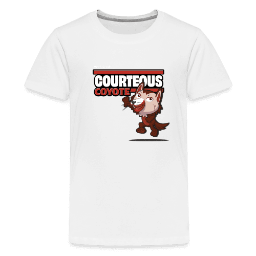 Courteous Coyote Character Comfort Kids Tee - white