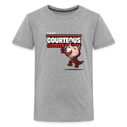 Courteous Coyote Character Comfort Kids Tee - heather gray