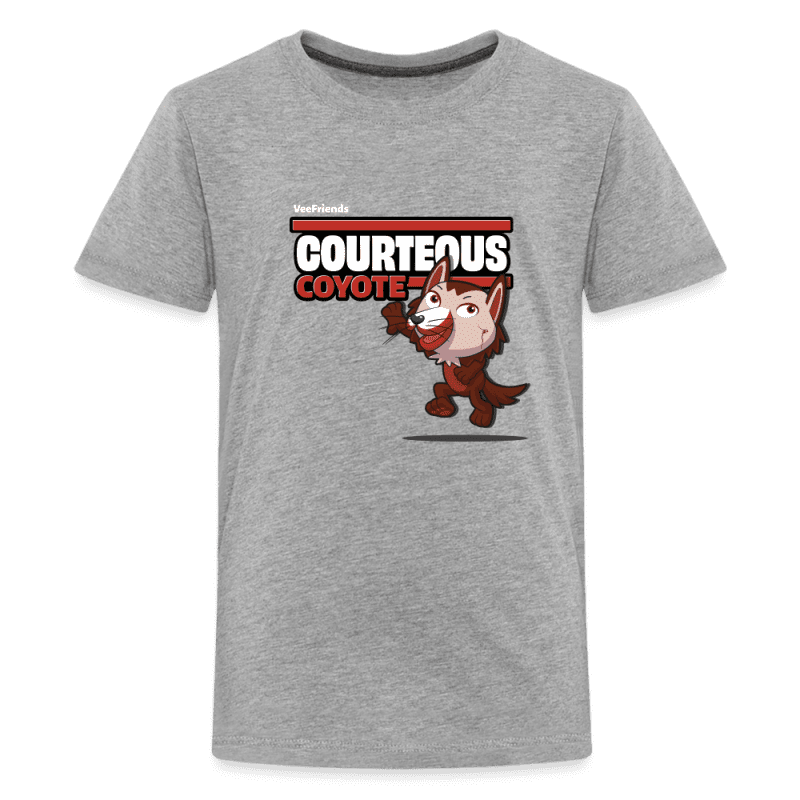 Courteous Coyote Character Comfort Kids Tee - heather gray