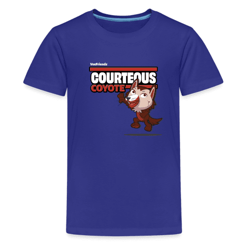 Courteous Coyote Character Comfort Kids Tee - royal blue