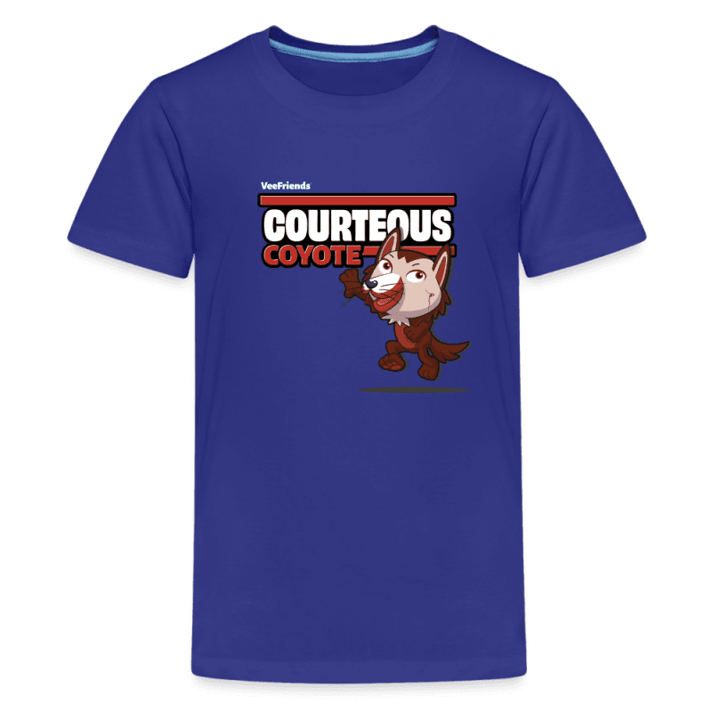 Courteous Coyote Character Comfort Kids Tee - royal blue