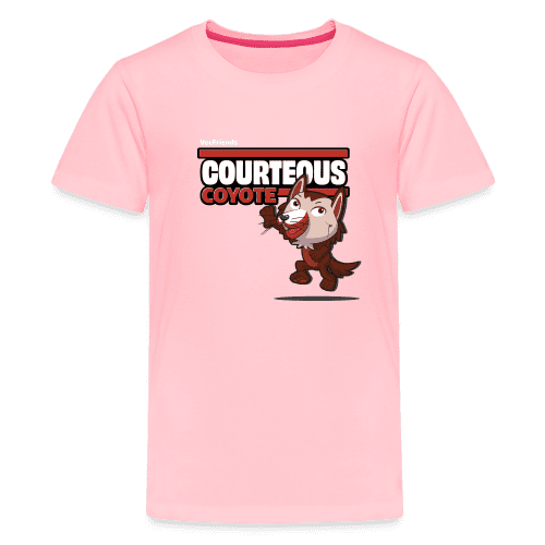 Courteous Coyote Character Comfort Kids Tee - pink