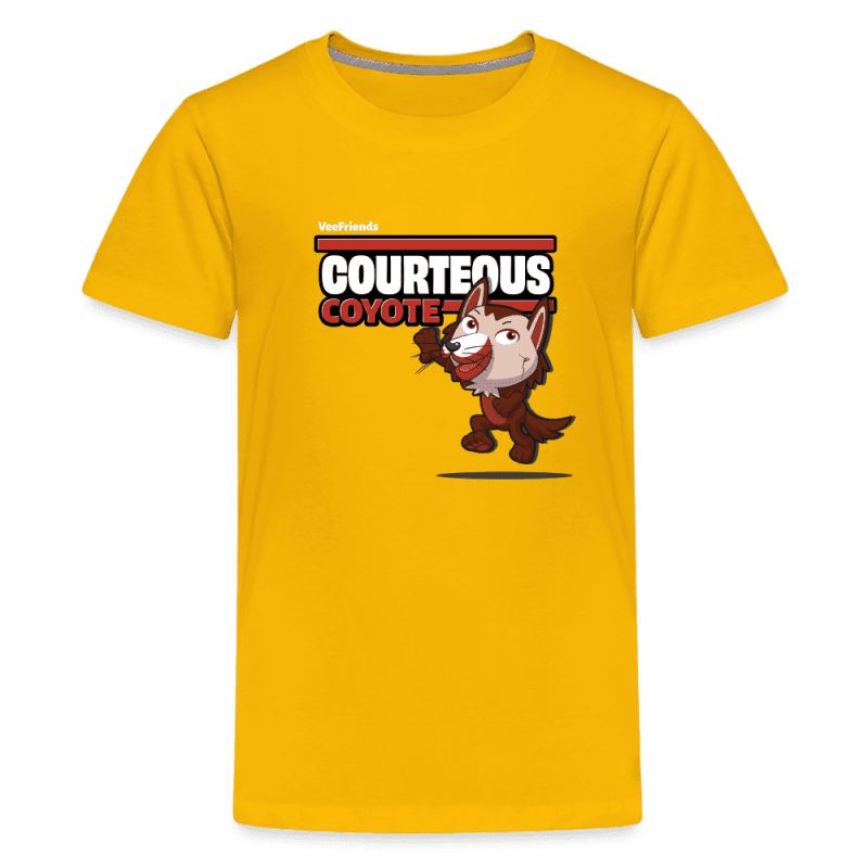 Courteous Coyote Character Comfort Kids Tee - sun yellow