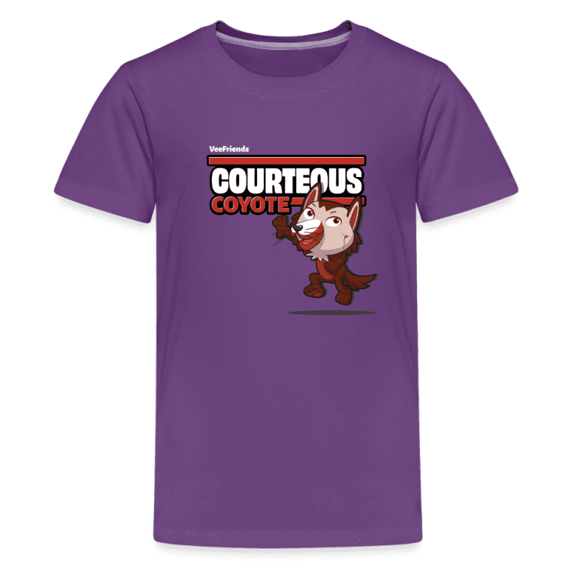 Courteous Coyote Character Comfort Kids Tee - purple