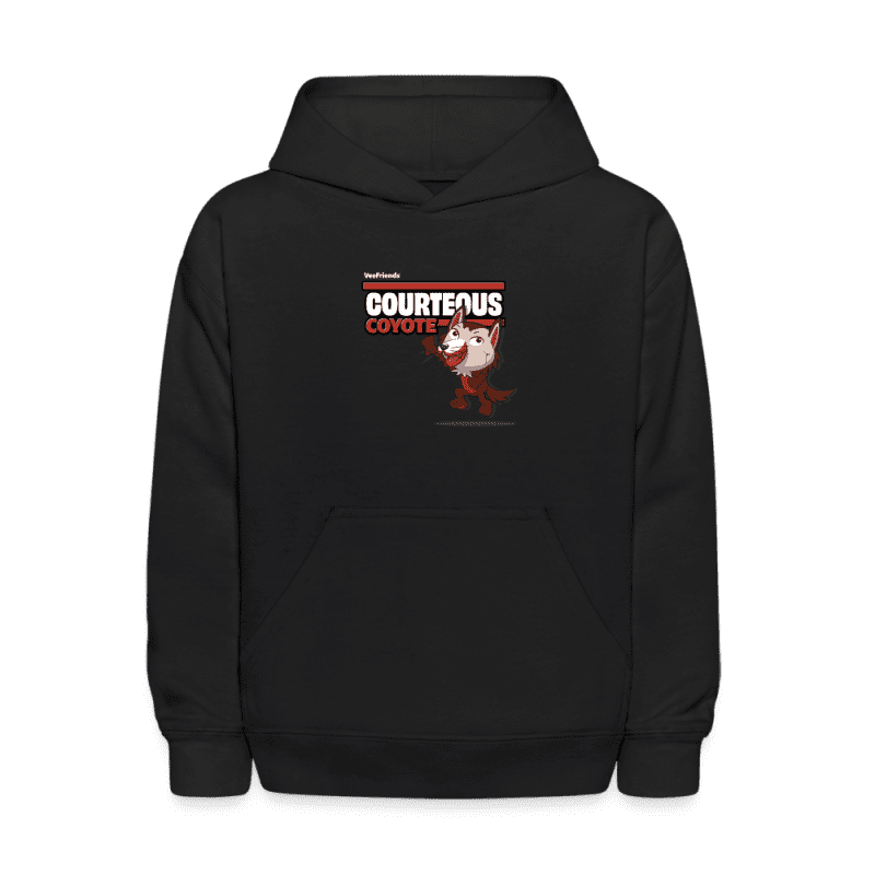 Courteous Coyote Character Comfort Kids Hoodie - black