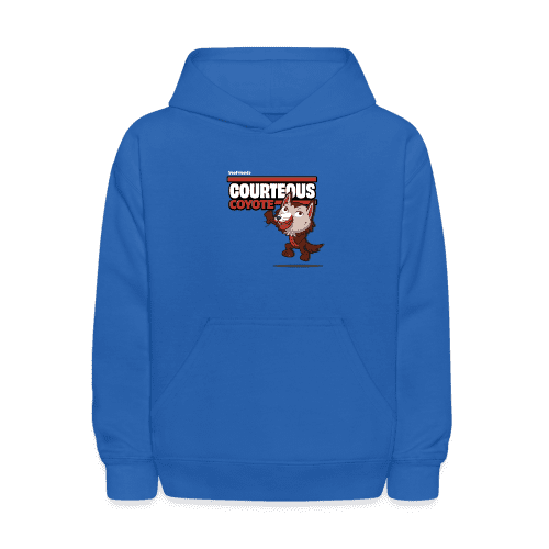 Courteous Coyote Character Comfort Kids Hoodie - royal blue