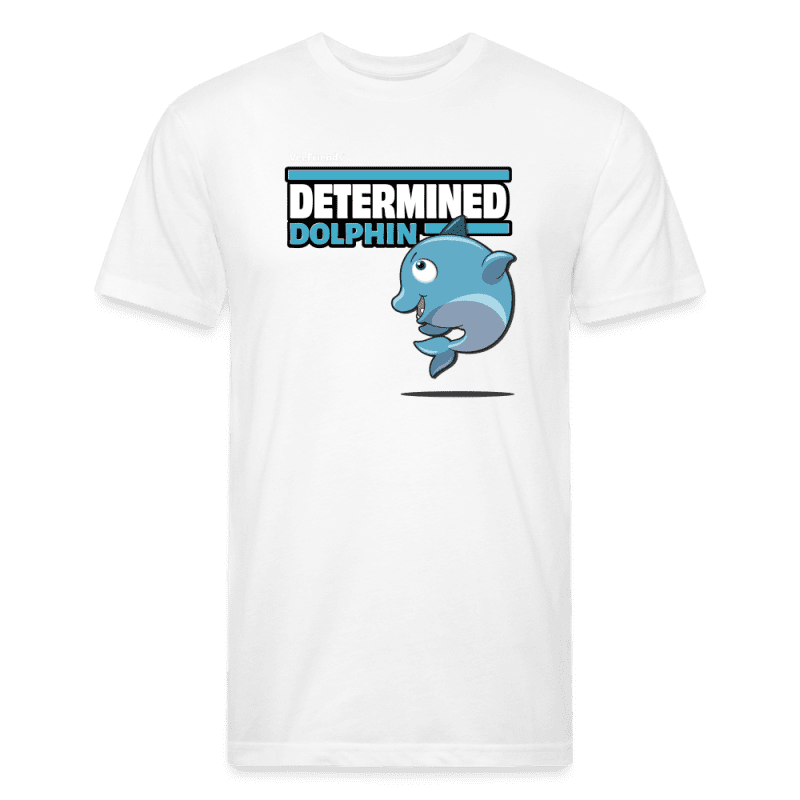 Determined Dolphin Character Comfort Adult Tee - white