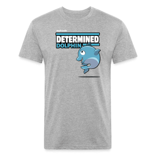 Determined Dolphin Character Comfort Adult Tee - heather gray