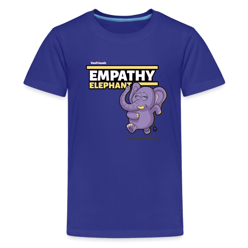 Empathy Elephant Character Comfort Kids Tee - royal blue