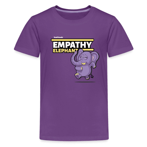 Empathy Elephant Character Comfort Kids Tee - purple