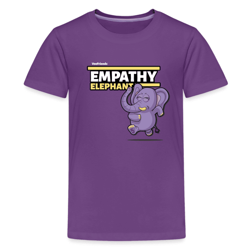 Empathy Elephant Character Comfort Kids Tee - purple