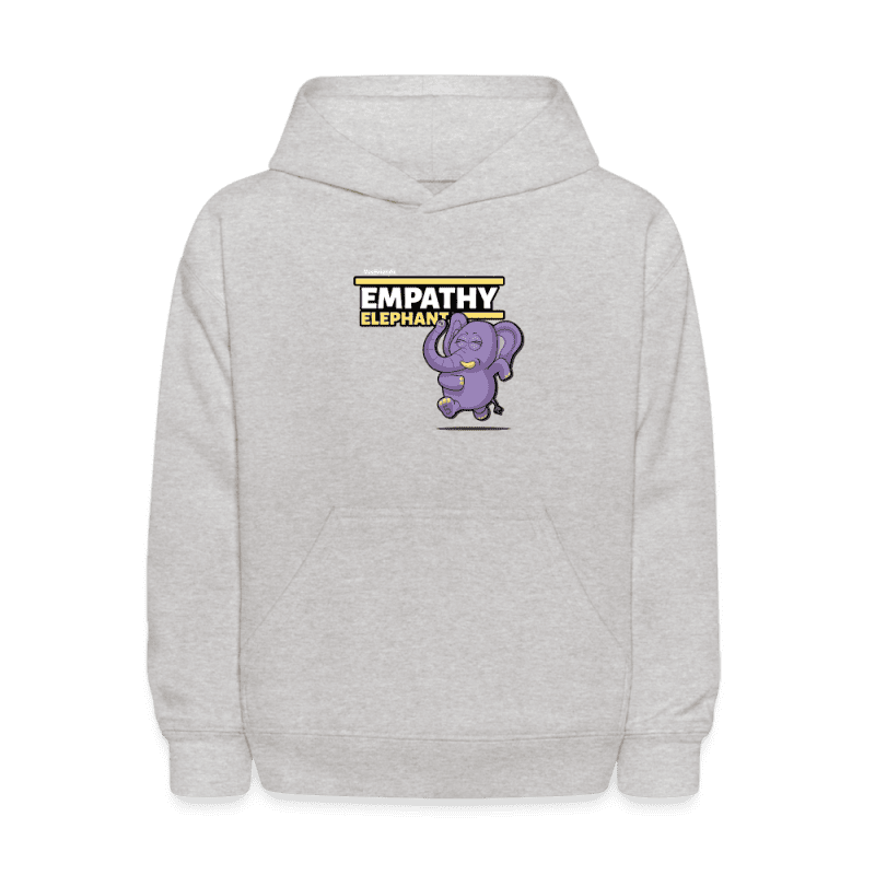 Empathy Elephant Character Comfort Kids Hoodie - heather gray