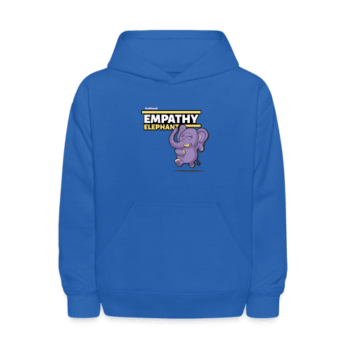 Empathy Elephant Character Comfort Kids Hoodie - royal blue