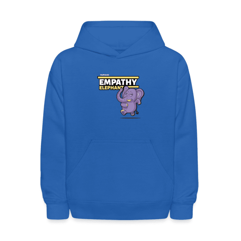 Empathy Elephant Character Comfort Kids Hoodie - royal blue