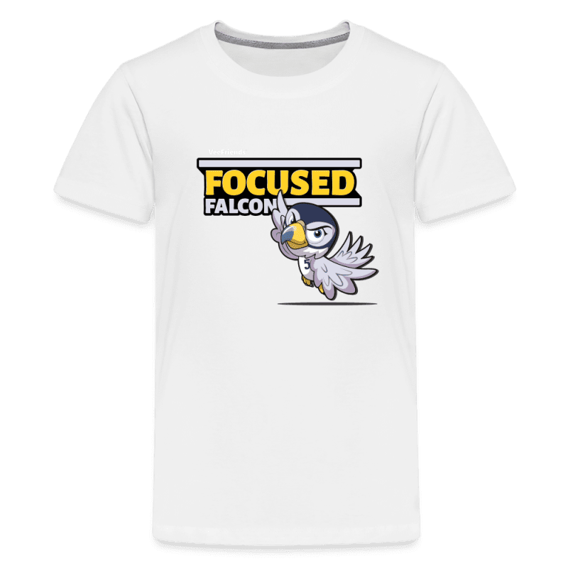 Focused Falcon Character Comfort Kids Tee - white