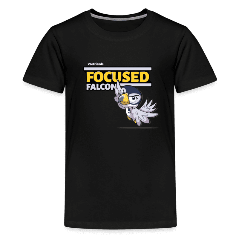 Focused Falcon Character Comfort Kids Tee - black