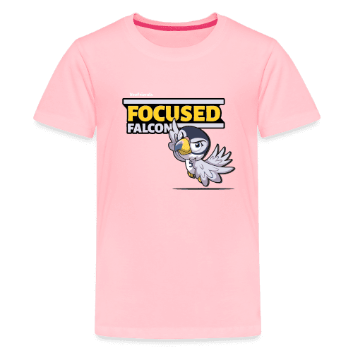 Focused Falcon Character Comfort Kids Tee - pink