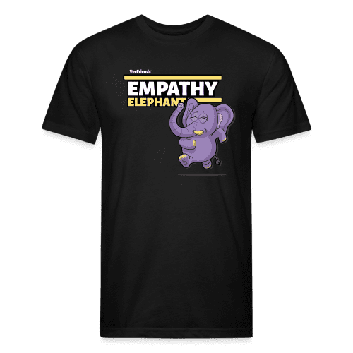 Empathy Elephant Character Comfort Adult Tee - black