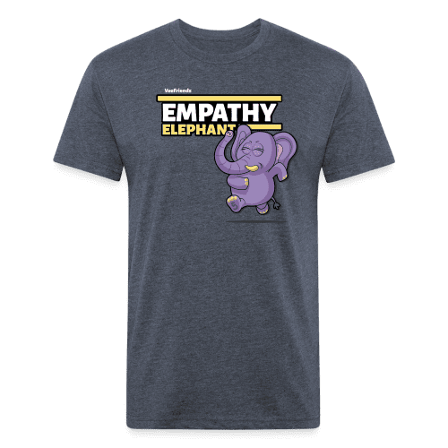 Empathy Elephant Character Comfort Adult Tee - heather navy