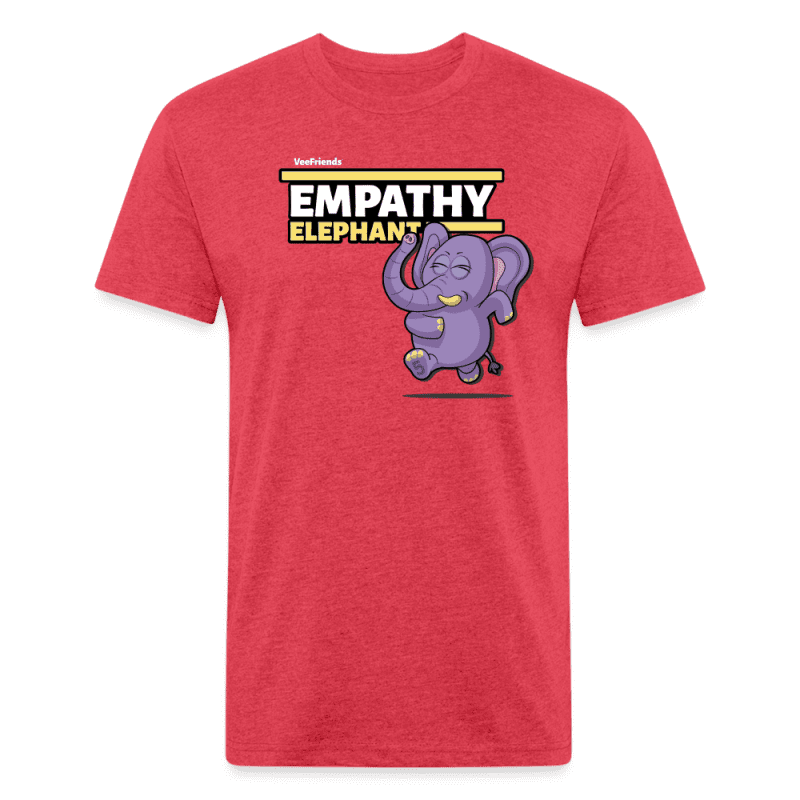 Empathy Elephant Character Comfort Adult Tee - heather red