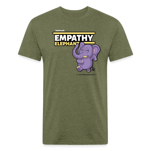 Empathy Elephant Character Comfort Adult Tee - heather military green