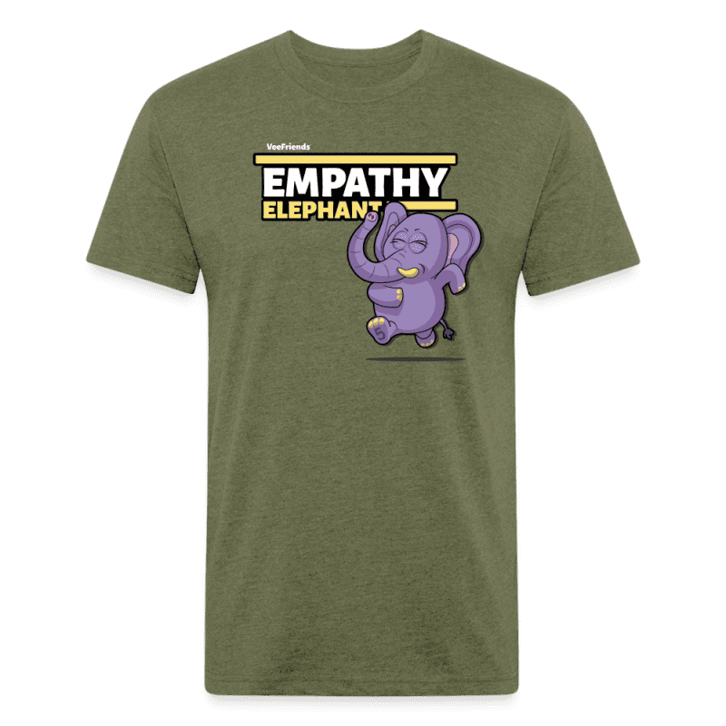 Empathy Elephant Character Comfort Adult Tee - heather military green