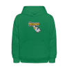 Focused Falcon Character Comfort Kids Hoodie - kelly green