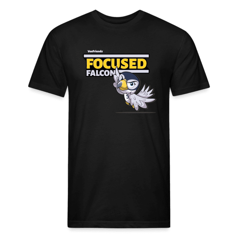 Focused Falcon Character Comfort Adult Tee - black