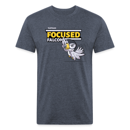 Focused Falcon Character Comfort Adult Tee - heather navy