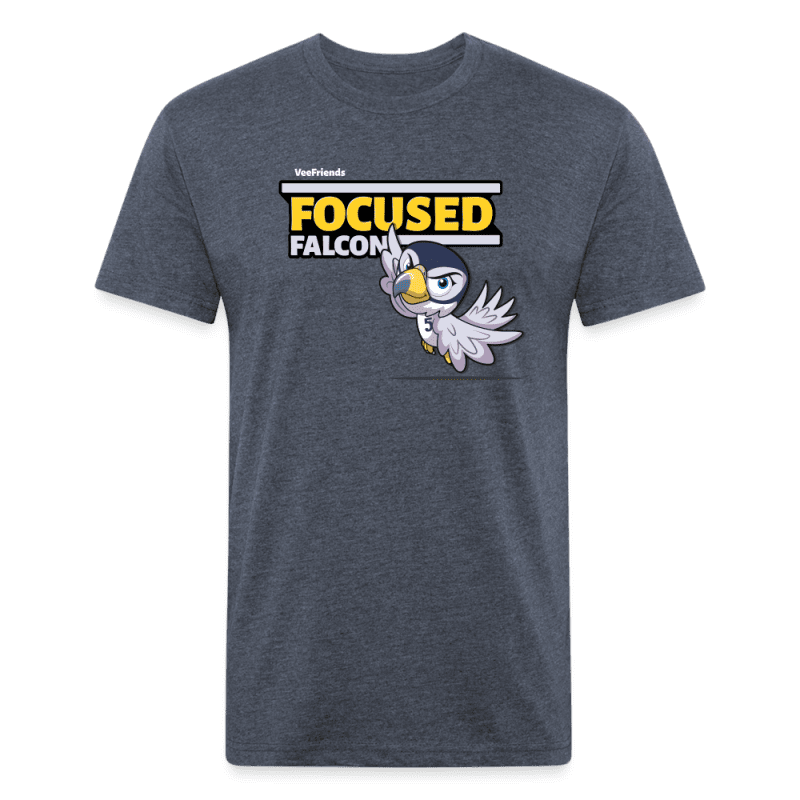 Focused Falcon Character Comfort Adult Tee - heather navy