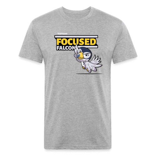 Focused Falcon Character Comfort Adult Tee - heather gray