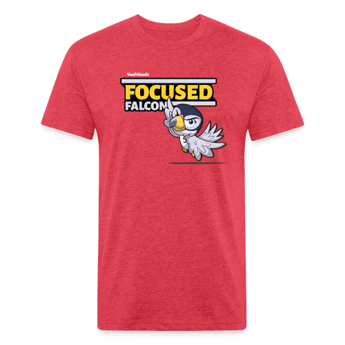 Focused Falcon Character Comfort Adult Tee - heather red