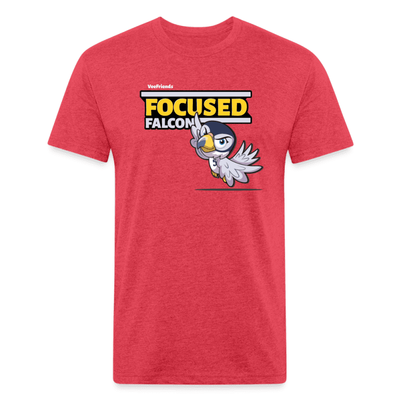 Focused Falcon Character Comfort Adult Tee - heather red