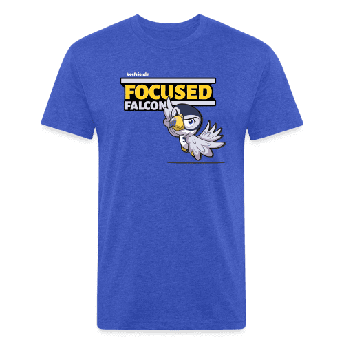 Focused Falcon Character Comfort Adult Tee - heather royal