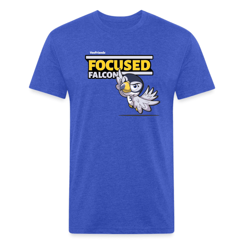 Focused Falcon Character Comfort Adult Tee - heather royal