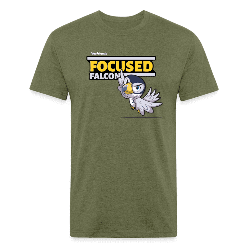 Focused Falcon Character Comfort Adult Tee - heather military green