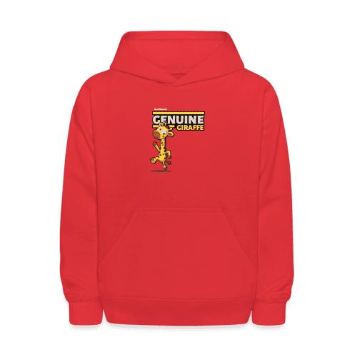 Genuine Giraffe Character Comfort Kids Hoodie - red