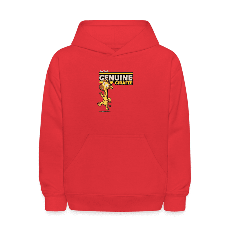 Genuine Giraffe Character Comfort Kids Hoodie - red