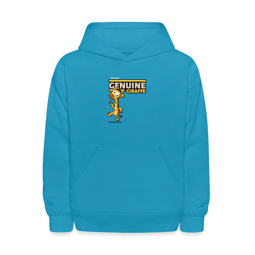 Genuine Giraffe Character Comfort Kids Hoodie - turquoise