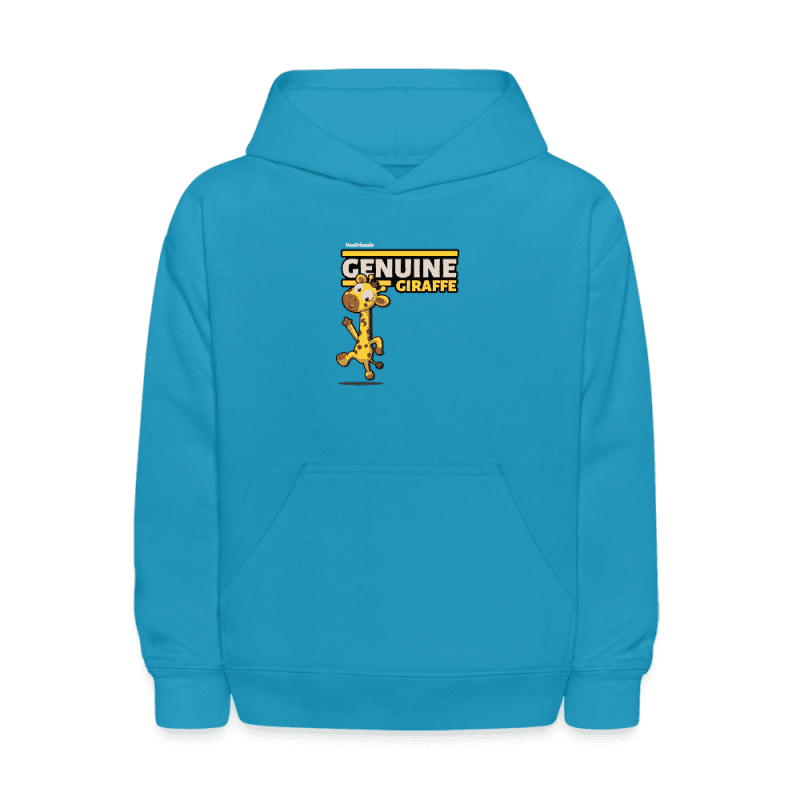 Genuine Giraffe Character Comfort Kids Hoodie - turquoise